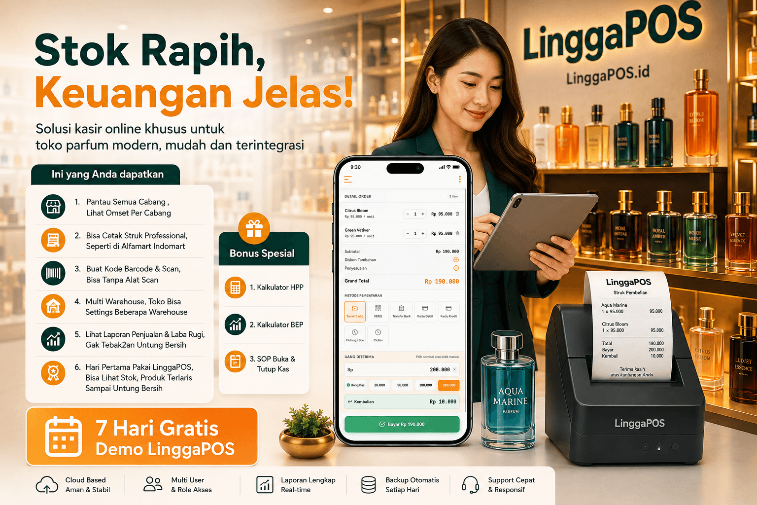Dashboard LinggaPOS Multi Store & Multi Warehouse